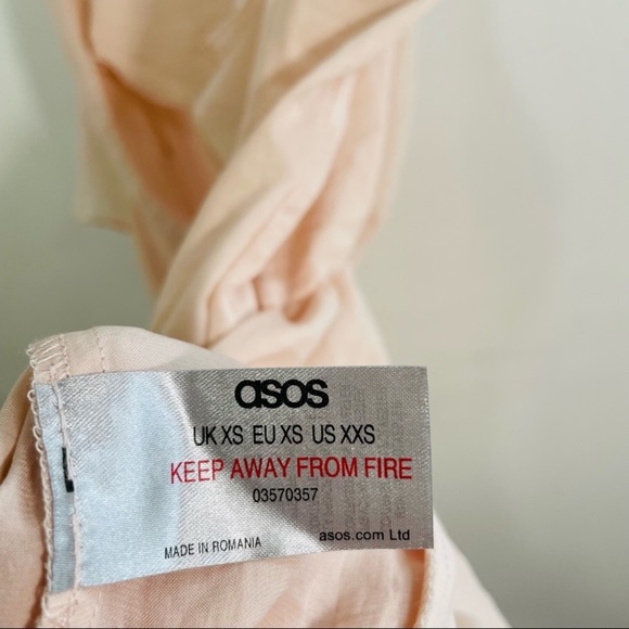 Satin pink ruffle teddy romper - Picture 6 of 8